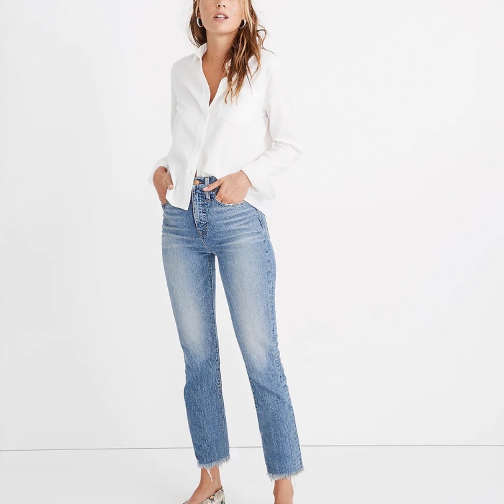 Madewell Light Blue Ankle Crop Jeans